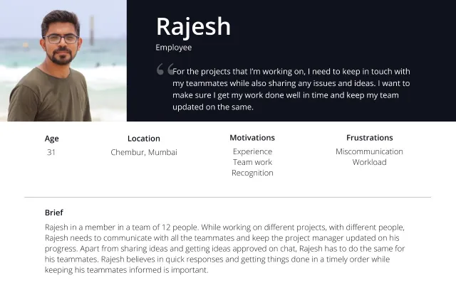 Employee user persona