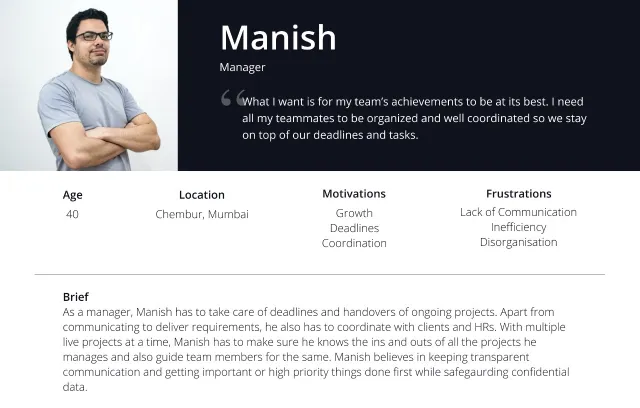 Manager user persona