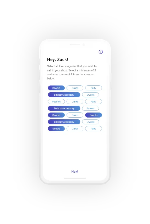 Product edit screen